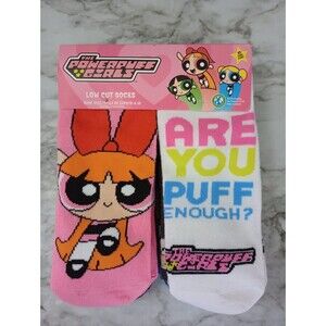 NWT Powerpuff Girls Low Cut Socks 10 Pack Size 4-10